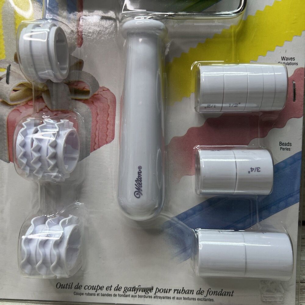 Wilton Fondant Ribbon Cutter Embosser Set - New In Package - Picture 4 of 8